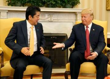 File pic - Trump, Abe discuss 'growing threat' posed by North Korea 