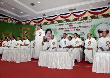 AIADMK leaders at party's General Council meeting in Chennai 