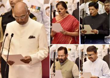 President administers oath to the newly inducted Cabinet Ministers