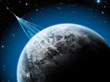 High-energy cosmic rays hitting Earth