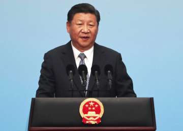 Chinese President Xi Jinping addressing the BRICS business forum on Sunday