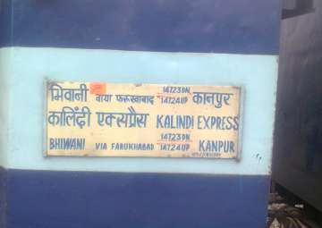 Display board of Kalindi Express