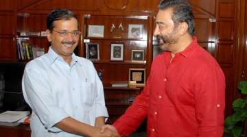 Arvind Kejriwal and Kamal Haasan 