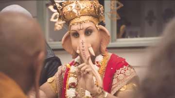 A screen grab from the advertisement showing Lord Ganesha  
