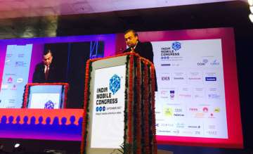 Mukesh Ambani at India Mobile Congress 