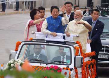 Japanese PM Shinzo Abe and PM Narendra Modi