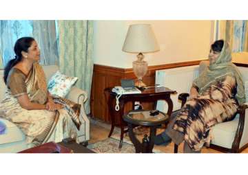 Nirmala Sitharaman meeting Mehbooba Mufti in Srinagar 