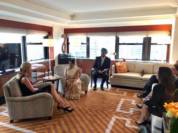 Ivanka Trump meets Sushma Swaraj.