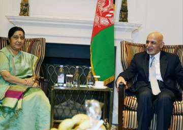 Sushma Swaraj meets Afghanistan President Ashraf Ghani 