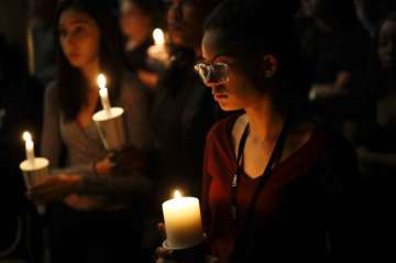 Las Vegas shooting candle light vigil