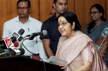 Sushma Swaraj is on a two-day visit to Bangladesh at the invitation of Foreign Minister Abul Hassan Mahmood Ali.