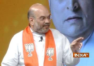 Amit Shah speaks to Rajat Sharma during India TV Chunav Manch conclave 