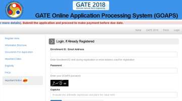 GATE 2018 online registration closes on October 5