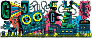 Google doodle of Studio for Electronic Music