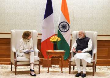 Florence Parly calls on PM Narendra Modi in New Delhi on October 28