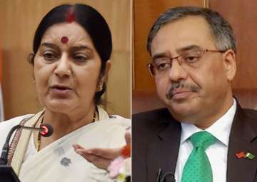 Pak envoy meets with Sushma Swaraj, no discussion on Kulbhushan Jadhav: FO 