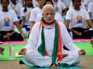 File photo of PM Narendra Modi performing yoga.