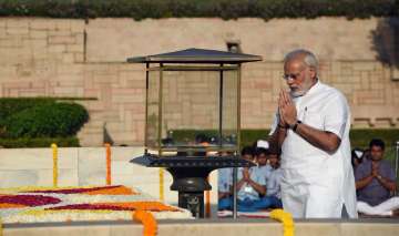 PM paid respects to Mahatma Gandhi on his birth anniversary at Rajghat