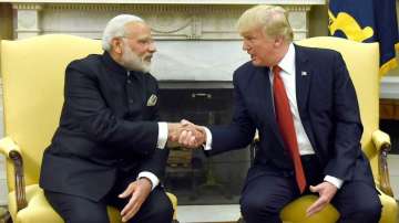 File photo of PM Narendra Modi with US president Donald Trump.
