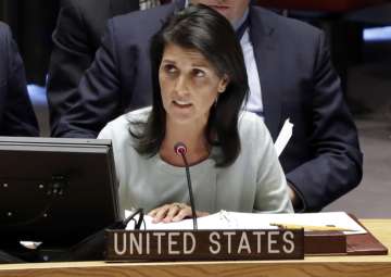 File pic - US Ambassador to the UN Nikki Haley