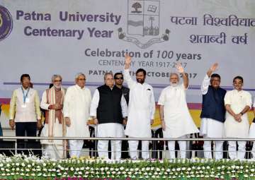 PM Modi, CM Nitish Kumar and others at the Centenary Celebrations of Patna University
