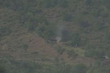 Indian and Pakistan troops traded heavy fire on Monday at the LoC in Poonch.