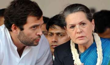 Congress vice-president Rahul Gandhi with mother Sonia.