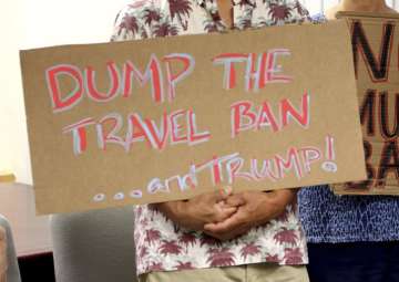 US judge blocks Donald Trump's new travel ban targeting Muslim countries 