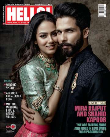 Shahid Kapoor poses with wife Mira Rajput for first magazine cover