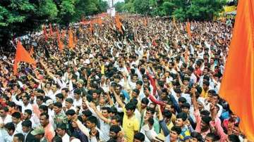 File photo of Marathas participating in a protest rally against the Kopardi rape case in Beed.