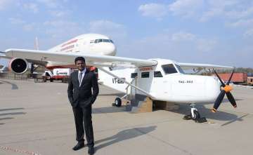 Amol Yadav with his aircraft