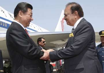 File pic - Xi Jinping and Mamnoon Hussain