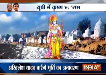 To counter BJP’s Hindutva plank, Akhilesh Yadav to unveil 50-feet tall Lord Krishna status in Saifai