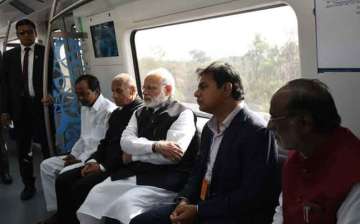 PM Modi inaugurates Hyderabad Metro, takes first rid