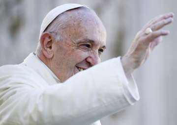 Pope Francis arrives for his weekly general audience, in St. Peter’s Square, at the Vatican, on Wednesday