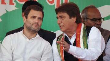 File photo of Congress vice-president Rahul Gandhi and UP Congress Committee president Raj Babbar.