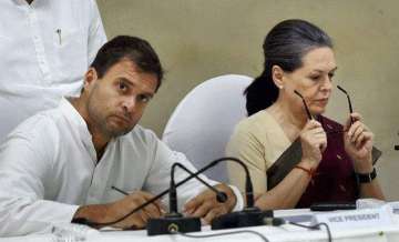 Congress vice-president Rahul Gandhi with mother Sonia.