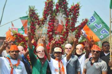 Gujarat Election Results: Celebrations in BJP camp in Gujarat