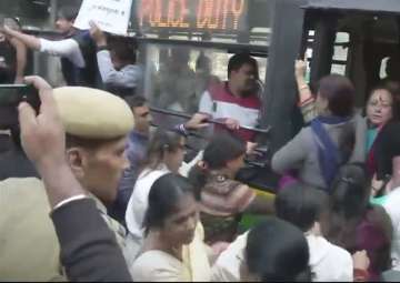 Congress workers detained for protesting outside ECI office against PM Modi’s roadshow in Ahmedabad 