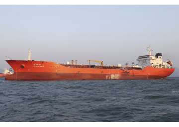 The Lighthouse Winmore, a Hong Kong-flagged ship, is seen in waters off Yeosu, South Korea