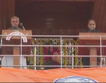 Jairam Thakur takes oath as Himachal Pradesh Chief Minister.