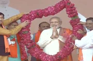 PM Modi addresses public meeting in Gujarat's Dhandhuka.