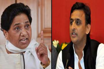 BSP supremo Mayawati and Samajwadi party chief Akhilesh Yadav