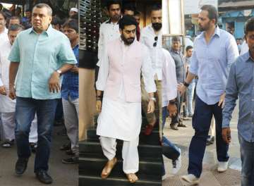 Paresh Rawal, Abhishek Bachchan, Rohit Shetty, Neeraj Vora's funeral 