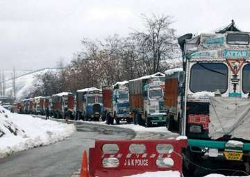 File pic - Jammu-Srinagar national highway closed after snowfall and rain