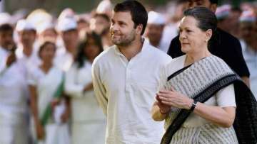 Congress president-elect Rahul Gandhi with mother Sonia.