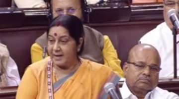 External Affairs Minister Sushma Swaraj speaks in Rajya Sabha on Kulbhushan Jadhav issue.