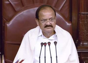 Naidu also stood up while reading out obituary references.