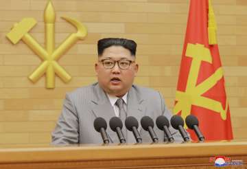 Kim Jong-un during New Year's address