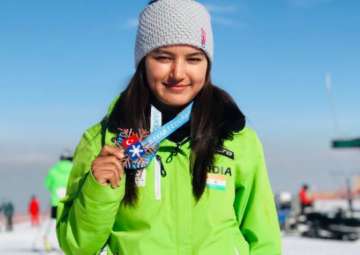 Skiing competition Aanchal Thakur